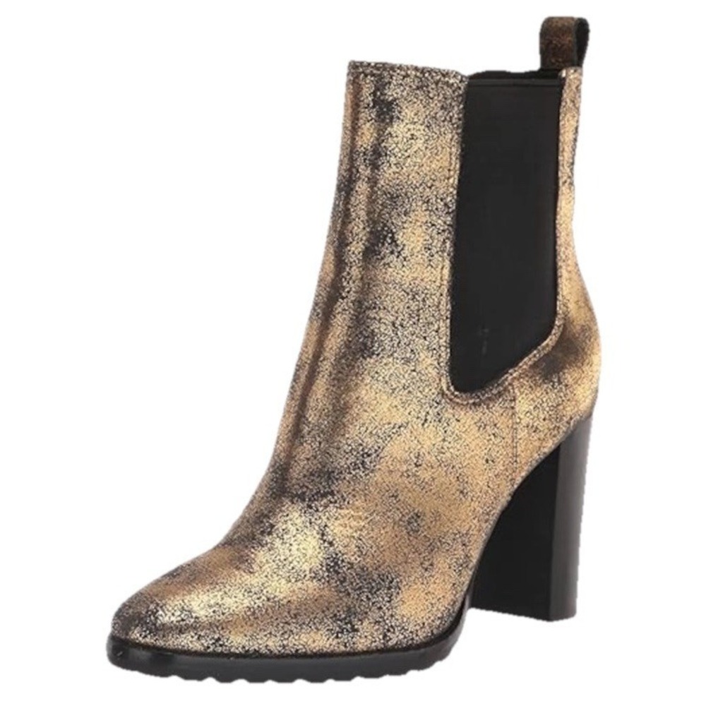 Lauren Ralph Lauren‎ Mylah Metallic Chelsea Booties Women 9.5 Bronze Gold NEW